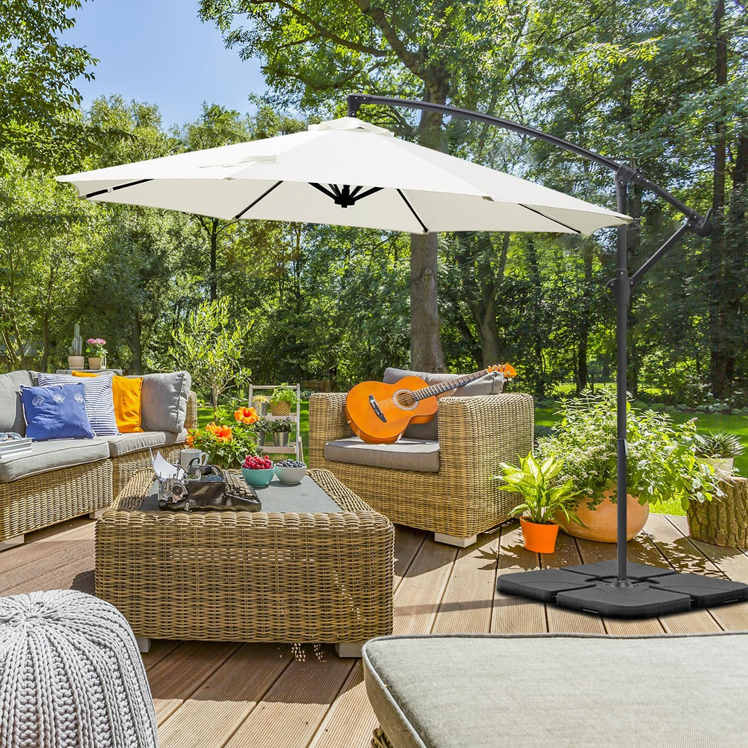 Sekey® Ampelschirm 300 cm Sonnenschirm mit Kurbel Gartenschirm Kurbelschirm mit Kurbelvorrichtung UV