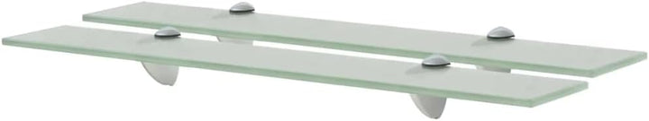 FIRBNUS 2 Stück Wall Shelf Regalbrett 60x10x0,8 cm Bad Regal Glas Schwebend für Wohnzimmer Badezimme