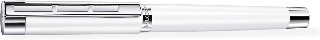 STAEDTLER Initium Resina Füllhalter, weisses Edelharz, F, Made in Germany, mit edler Geschenkverpack