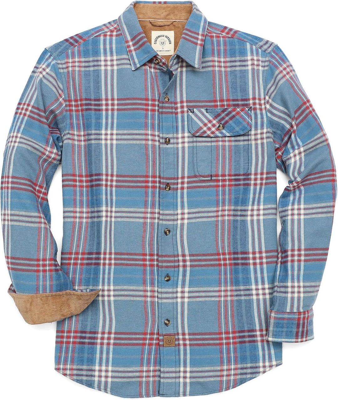 Dubinik® Flanellhemd Herren Kariert Flanellhemden Langarm Casual Button Down Freizeithemd Mit Brustt