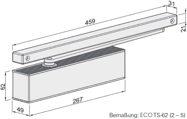 ECO-Schulte Der ECO Newton TS-62 G-SV Schliesskraft 2-5 nach EN ist ein hochwertiger Türschliesser O