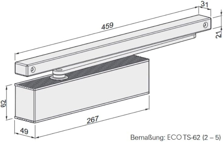 ECO-Schulte Der ECO Newton TS-62 G-SV Schliesskraft 2-5 nach EN ist ein hochwertiger Türschliesser O