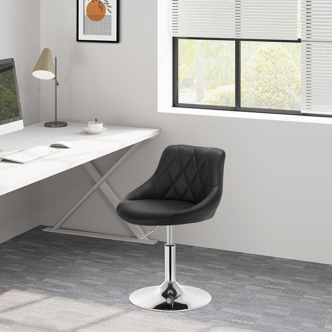 WOLTU 4er Set Verstellbarer Sitzhocker Stuhl Arbeitshocker Bürohocker Schminkhocker mit Rückenlehne