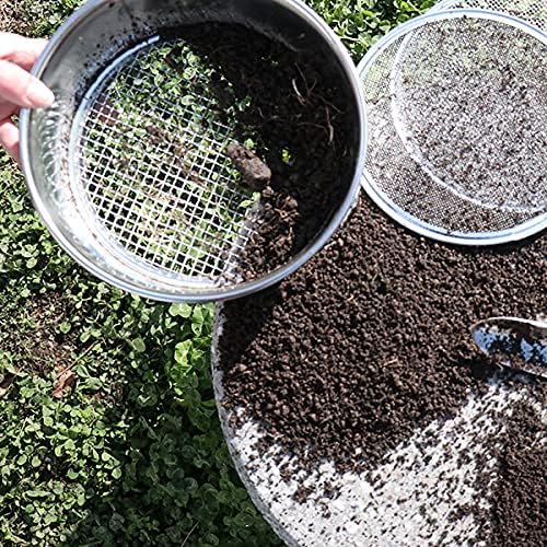 Wazakura Gartenboden-Sieb-Set, Hergestellt in Japan, 3 austauschbare Gitter mit unterschiedlich gros