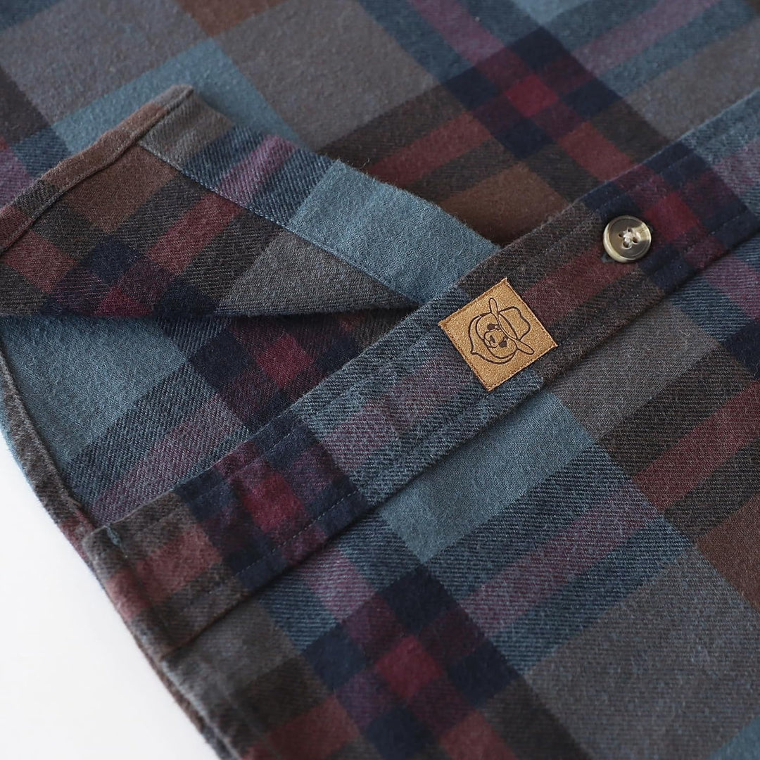 Dubinik® Flanellhemd Herren Button Down Kariert Baumwollhemd Freizeithemd Hemd Herren Langarm mit Zw