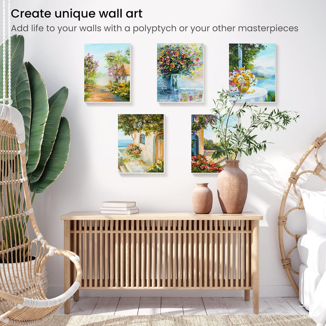 Arteza Premium Leinwand Keilrahmen, 28 x 35.6 cm, 8 bespannte Keilrahmen, 100% Baumwolle grundiert m