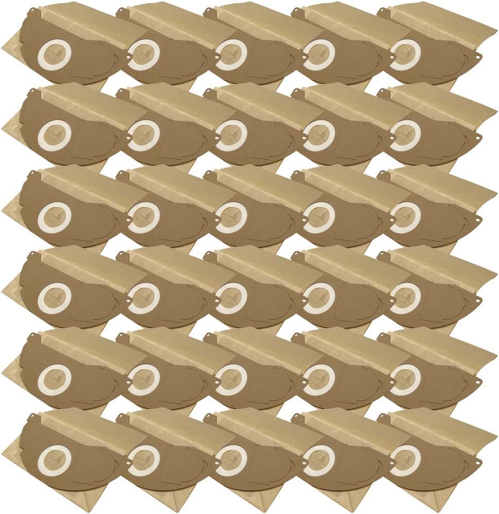30 Industrie- Baustellen- Gewerbe- Heavy Papier Staubsaugerbeutel kompatibel für Kärcher A 2000, 6.9