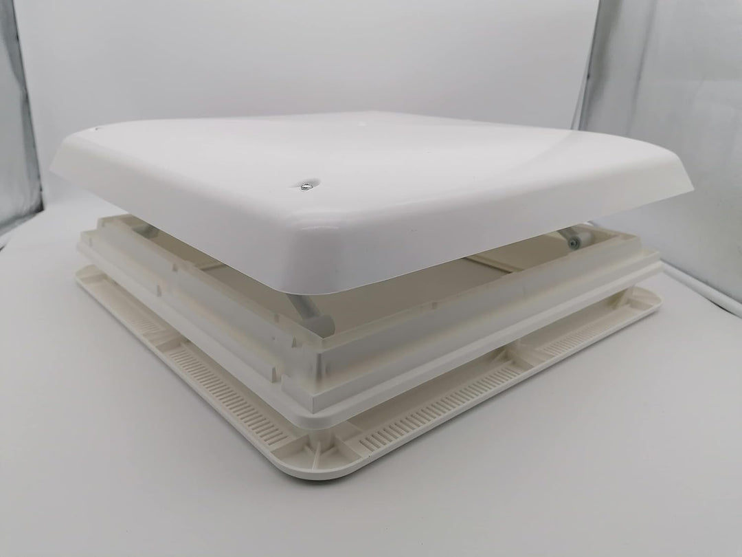 CR-MOESANCO® Dachfenster Hertus 40 x 40 cm + Integriertes Fliegengitter + Edelstahl-Befestigungsschr