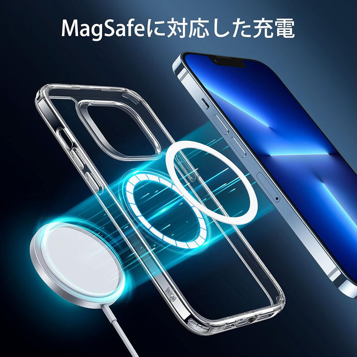ESR für iPhone 13 Pro Hülle, Kompatibel mit MagSafe HaloLock, Hybrid Magnetisches Kabelloses Laden,