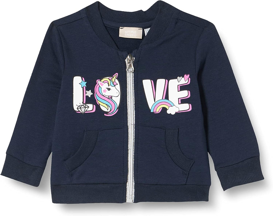 Chicco Baby-Mädchen Sweatshirt 18 Monate Dunkelblau, 18 Monate Dunkelblau