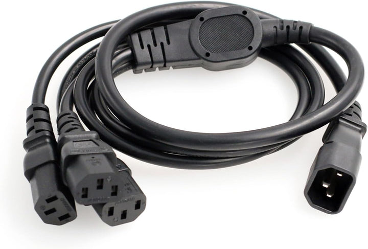 HangTon USV PDU Computer PC Stromverteilerkabel IEC320 C14 bis 3 x C13 10A 250V Verlängerungskabel (