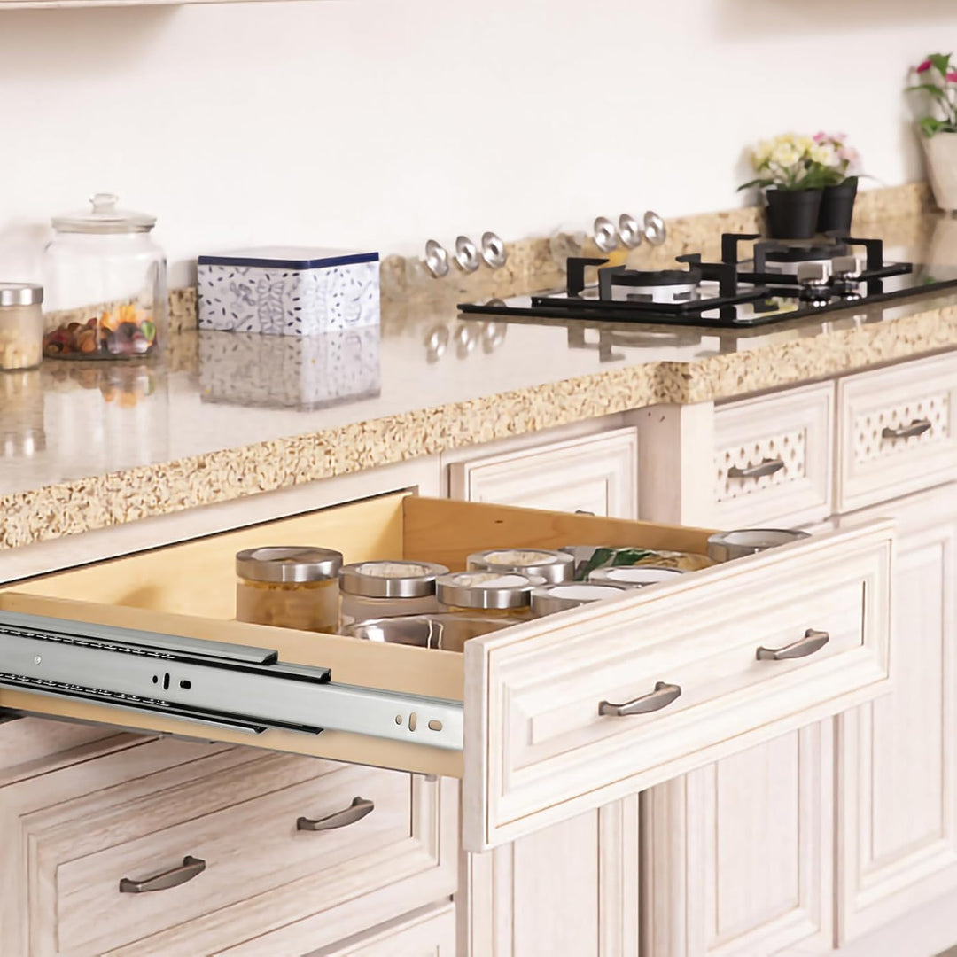 Daromigo Schubladenschienen, Vollauszug 400mm Softclose, Stabiles Schubladen Schienensystem mit kuge