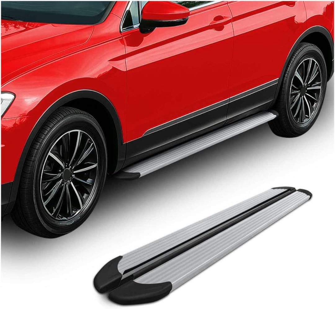 OMAC Trittbretter Seitenschweller Seitenschürze Kompatibel mit Ford Kuga 2012-2018 - 2X Aluminium Ha