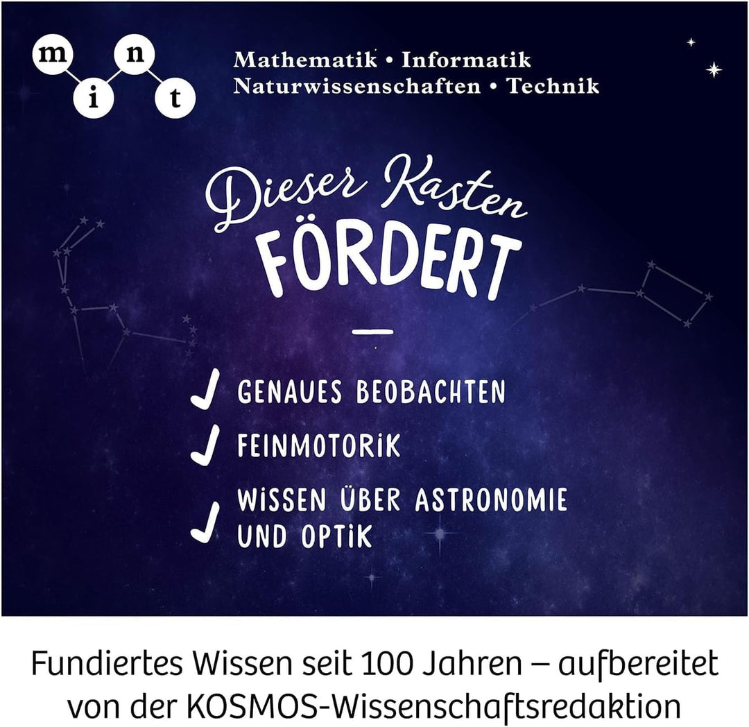 Kosmos 676889 Entdecker-Teleskop, Starter-Set für Einsteiger und Kinder ab 8 Jahre, 2 Okulare für 20