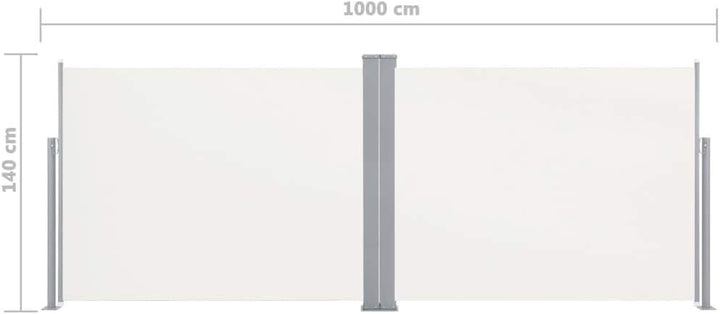 Festnight_ Ausziehbare Seitenmarkise Balkon Garten Terrasse Seitenmarkise Zertifiziert Sonnenschutz