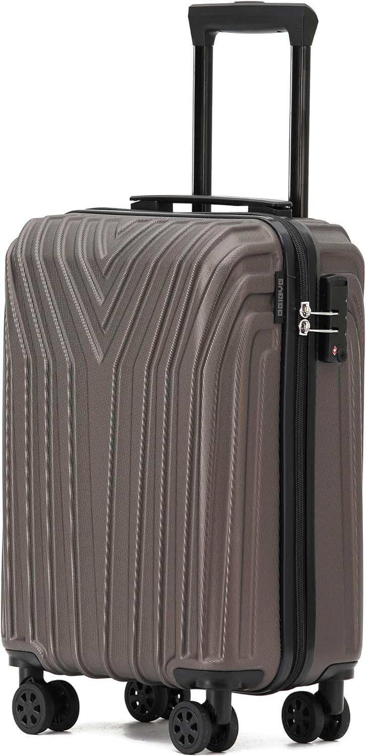 BEIBYE Kofferset Rollkoffer Koffer Hartschale,TSA Schloss, Zwillingsrollen, Erweiterung (Coffee, Set