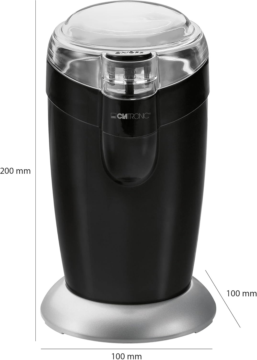 Clatronic® elektrische Kaffeemühle | Edelstahlschlagmesser | Fassungsvermögen 40 Gramm | 120 Watt Mo