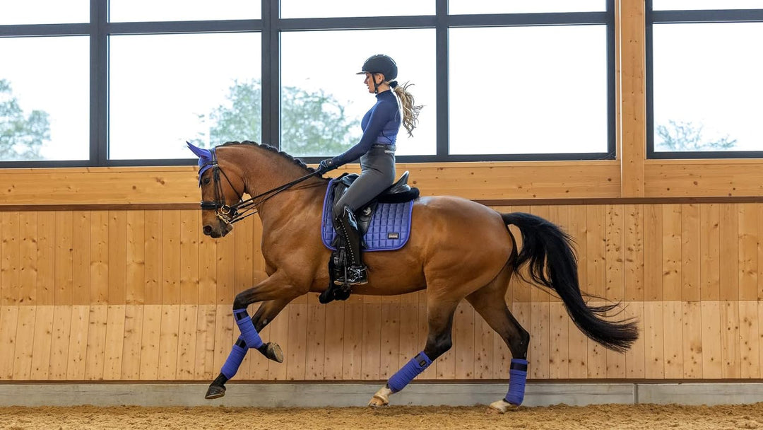 LeMieux Prosport Suede Dressage Square Dressurschabracke L Wassermelonen-Spektrum, quadratisch, L Wa
