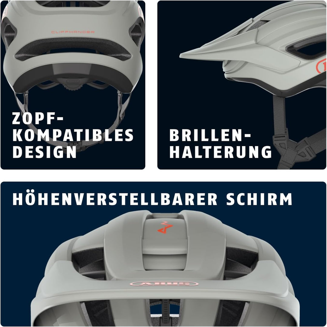 ABUS MTB-Helm Cliffhanger - Fahrradhelm für anspruchsvolle Trails - mit grossen Lüftungsöffnungen &