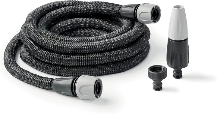 G.F. SRL, Aquapop Grey Easy 20, 20 Meter selbstverlängernder Gewebeschlauch, Made IN Italy, mit Mini
