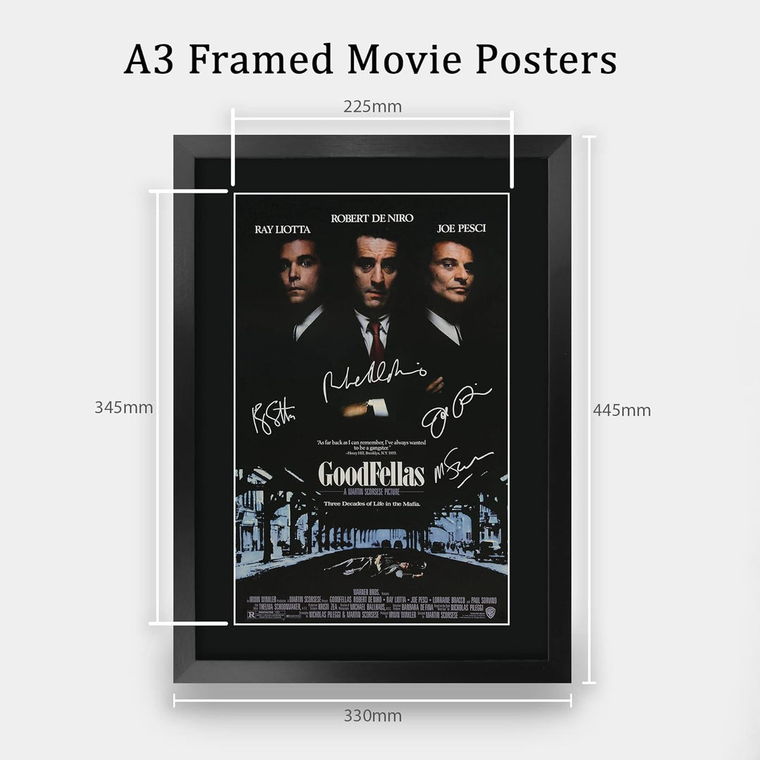 HWC Trading Goodfellas A3 Gerahmte Signiert Gedruckt Autogramme Bild Druck-Fotoanzeige Geschenk Für