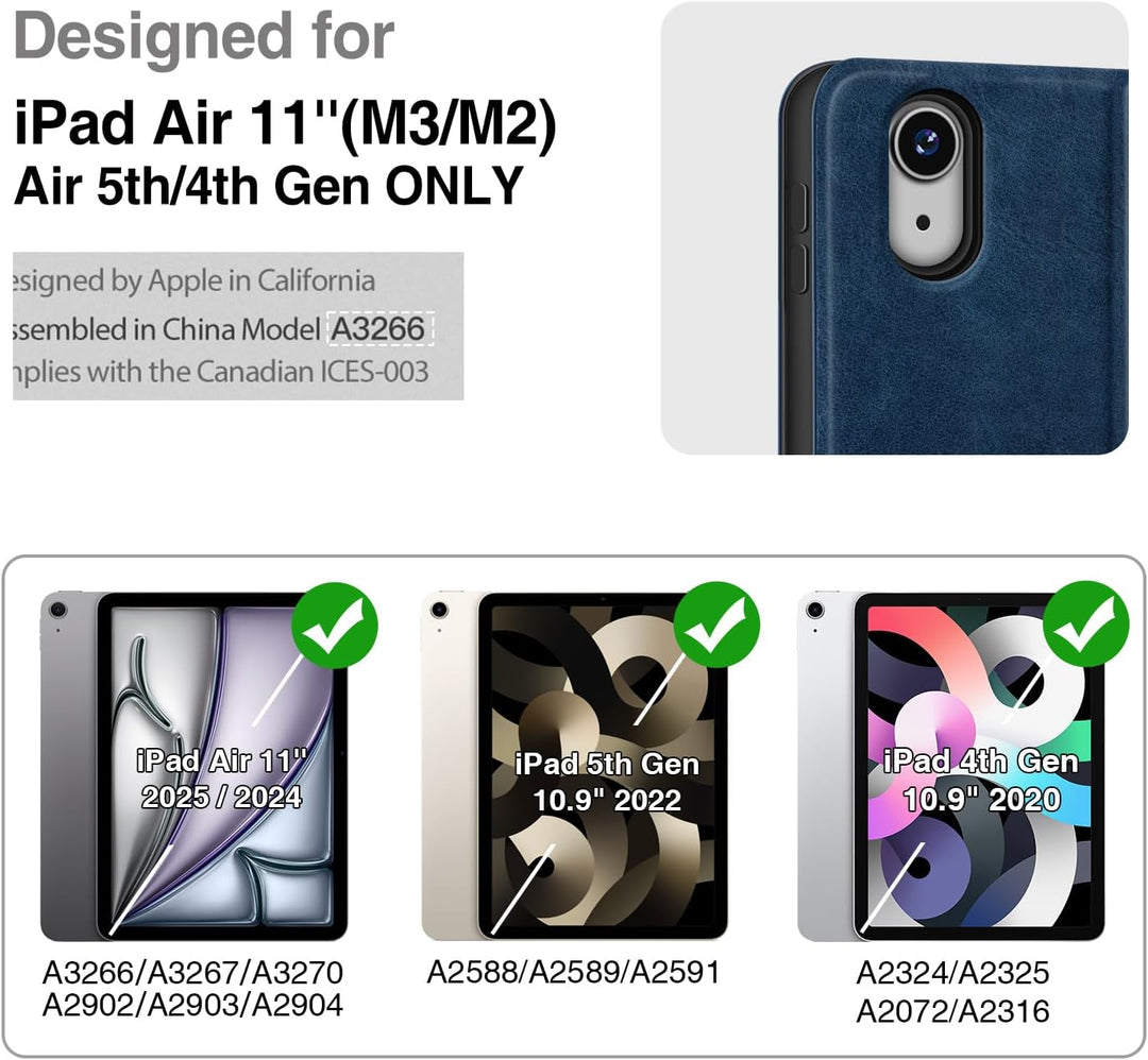 Antbox Hülle für iPad Air 5./4. Generation 2022/2020 iPad 10.9 Zoll mit Stifthalter Apple Pencil Hal