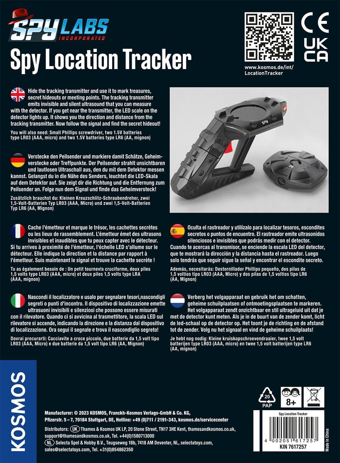 Kosmos 617257 Spy Labs Incorporated Spy Location Tracker, Track Your Suspects, Detective Toys for Ch