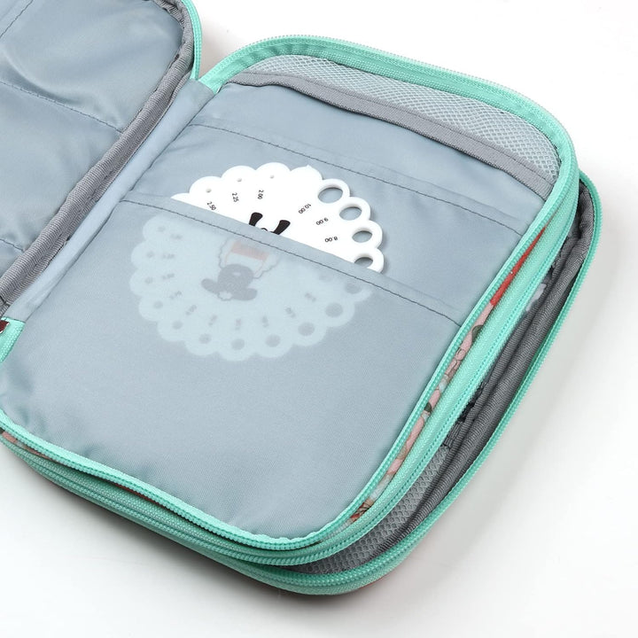 Coopay Edelstahl Rundstricknadel Set mit Etui, 9 Stück Rundstricknadeln 80cm mit Nadellehre und Häke