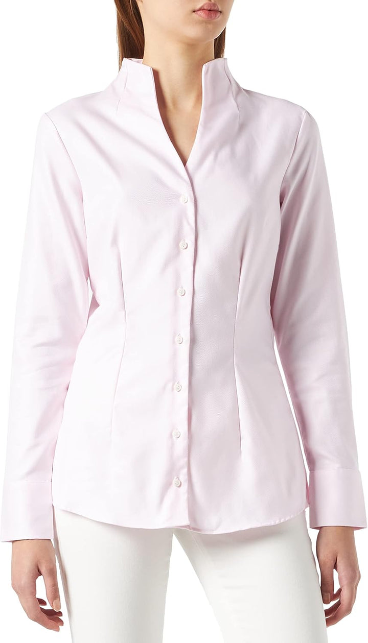 Seidensticker Damen Bluse - City Bluse - Bügelleicht - Kelchkragenbluse - Slim Fit - Langarm - 100%