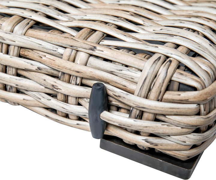 greemotion PET Hundebett aus Polyrattan inklusive Kissen, ca. 95 x 15 x 65 cm, S