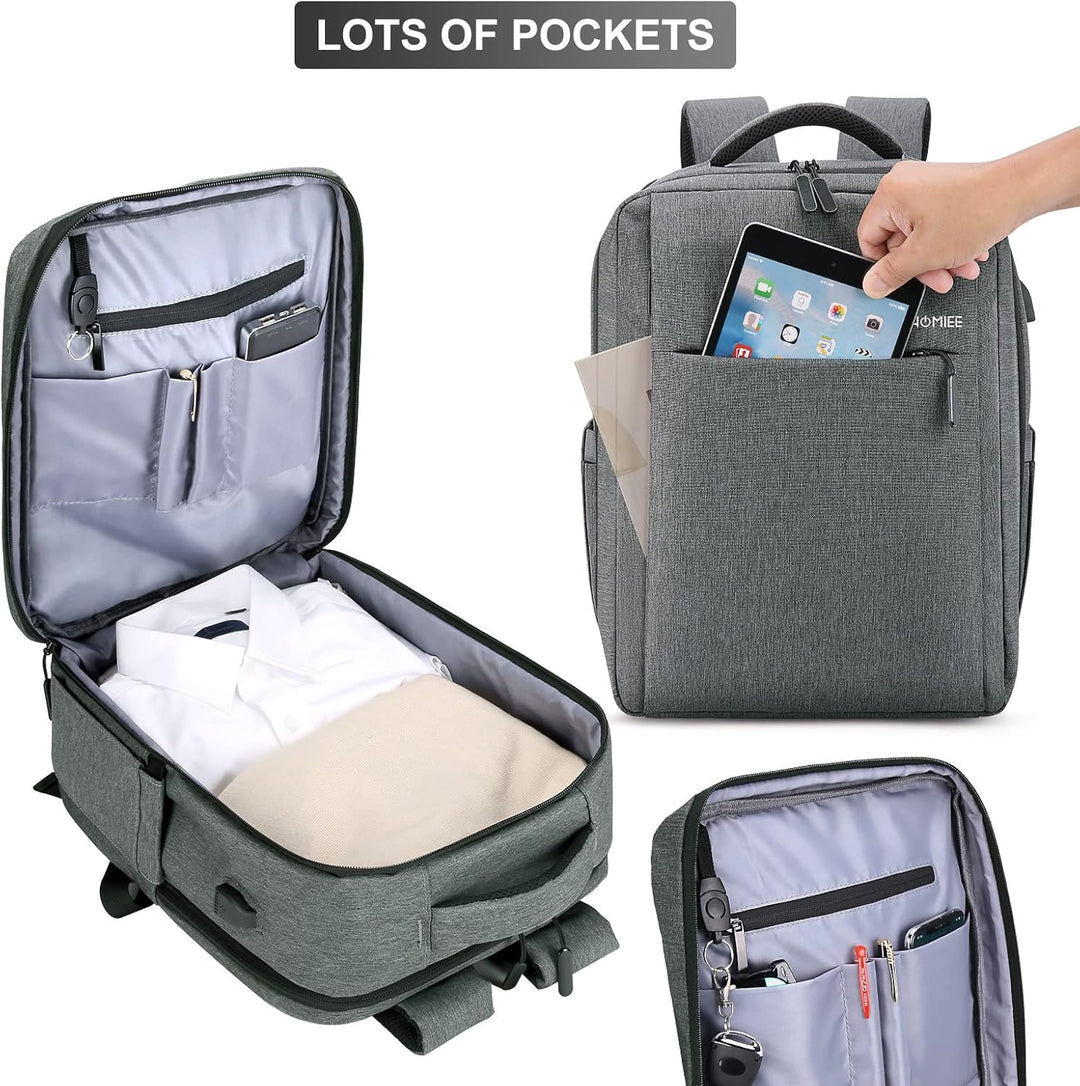 HOMIEE Handgepäck Rucksack Herren, Laptop Rucksack 15,6 Zoll Reiserucksack Travel Backpack Business