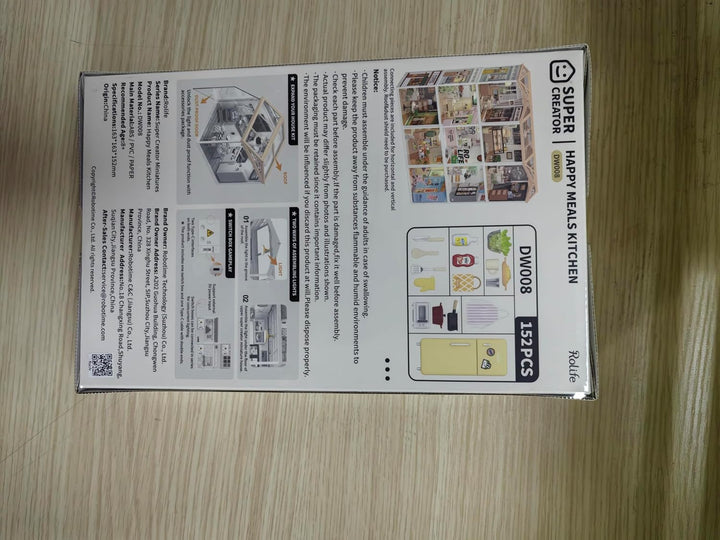 Rolife Miniaturhaus Bausatz-Erweiterungsfähiges Haus-Super Creator DW008 Happy Meals Küche, Happy Me