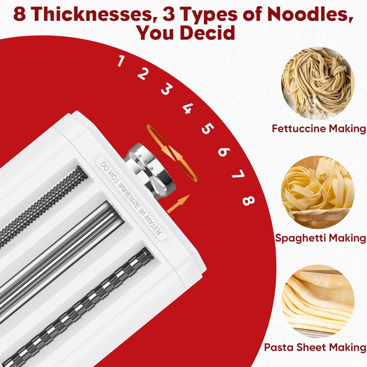 TPGSING 3 in 1 Nudelaufsatz Set für KitchenAid Küchenmaschine, Nudelmaschine für KitchenAid zubehör