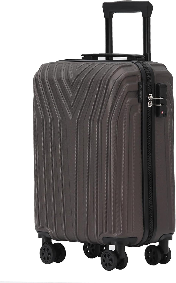 BEIBYE Kofferset Rollkoffer Koffer Hartschale,TSA Schloss, Zwillingsrollen, Erweiterung (Coffee, 55