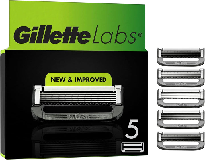 Gillette Labs Rasierklingen für Männer, 5 Original Ersatzklingen, Klingen für Herren Kompatibel mit