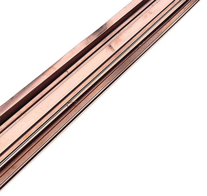 TEN-HIGH Flachleiste aus reinem Kupfer für hohe Stromleitfähigkeit, Kupferstab 3mm Stärke 15mm breit