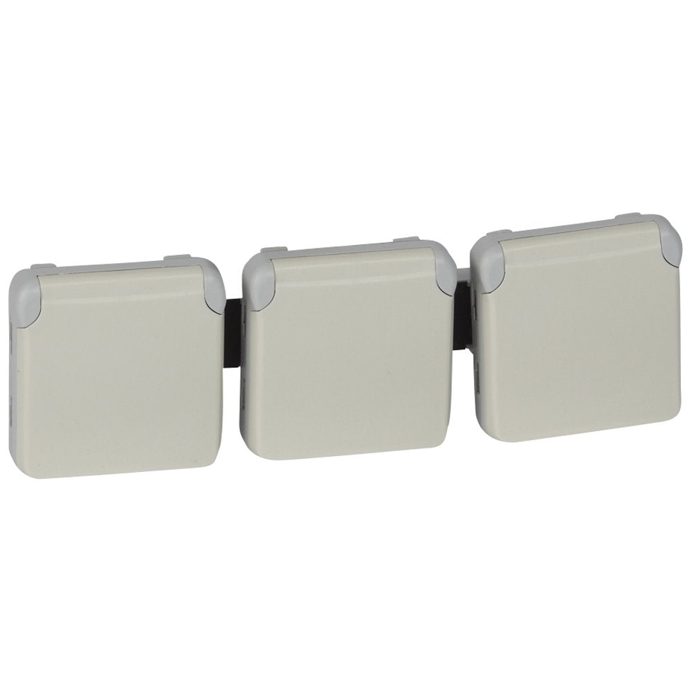 LEGRAND - Prises 3x2P+T horizontal précâblées composable blanc 16 A 250 V LEGRAND PLEXO 069644 - LEG
