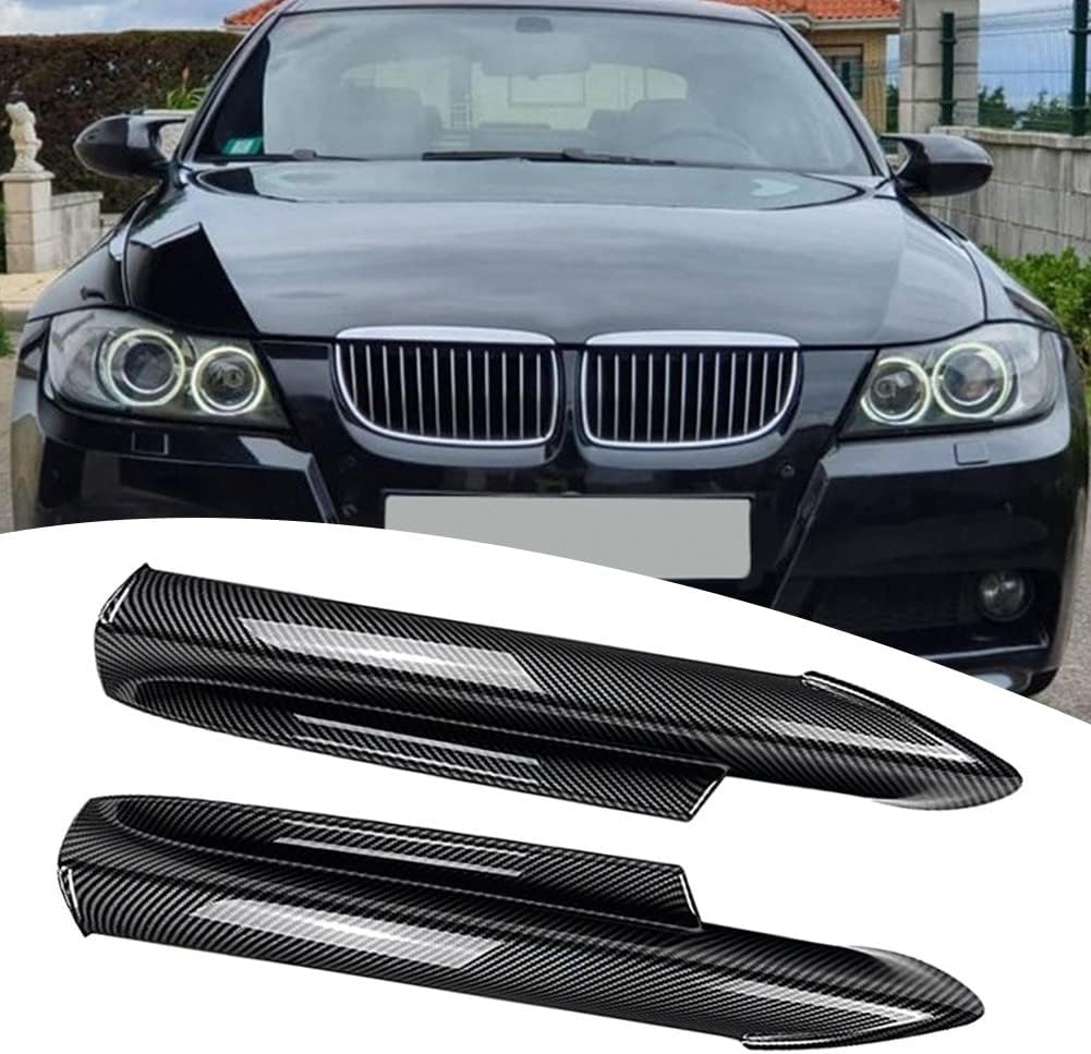 SPORTARC 2 x Frontstossstangen-Lippensplitter für BMW 3er-Serie E90 E91 320i 330i 2005–2008 Kohlefas