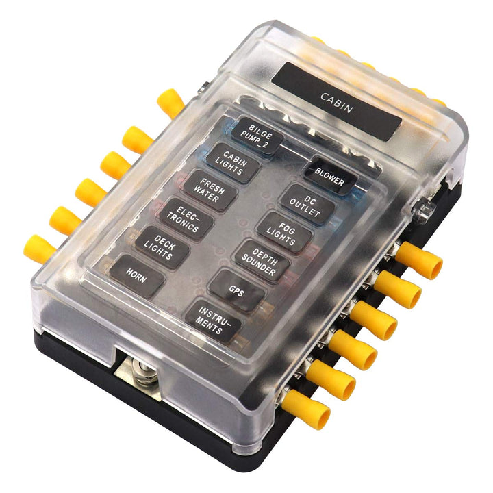 12 Sicherungshalter Minuspol Boot Wohnmobil Wohnwagen Solaranlage Auto Verteilerblock Wohnmobilanhän