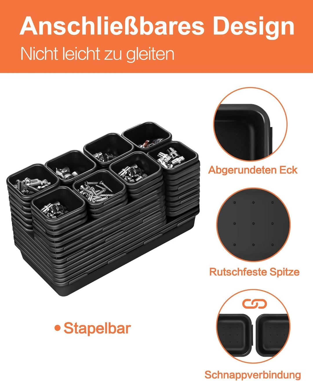 AXNSATRE Sortierbox Schubladen Werkstatt Werkzeug Organizer - 19 Stück Schubladen Ordnungssystem, We