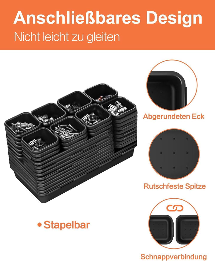 AXNSATRE Sortierbox Schubladen Werkstatt Werkzeug Organizer - 19 Stück Schubladen Ordnungssystem, We