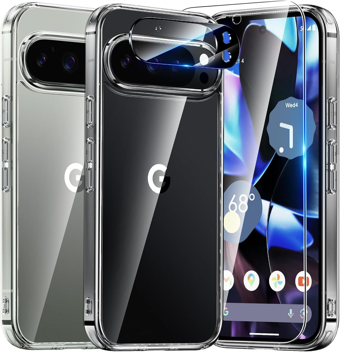 UniqueMe für Google Pixel 9 Pro Hülle,5-in-1-Set Handyhülle für Google Pixel 9 Pro Case Rundumschutz