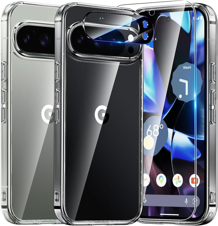UniqueMe für Google Pixel 9 Pro Hülle,5-in-1-Set Handyhülle für Google Pixel 9 Pro Case Rundumschutz