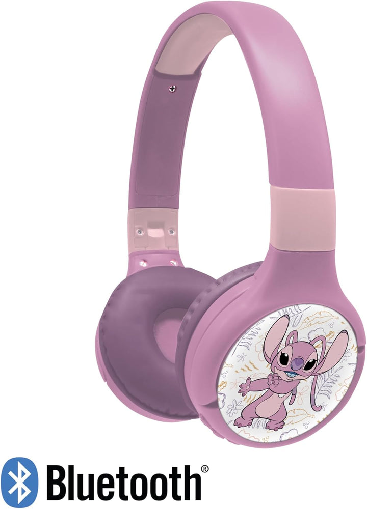 Lexibook, Disney Stitch, Angel 2-in-1 Bluetooth- und Kabelkopfhörer mit Mikrofon und Steuertasten, f