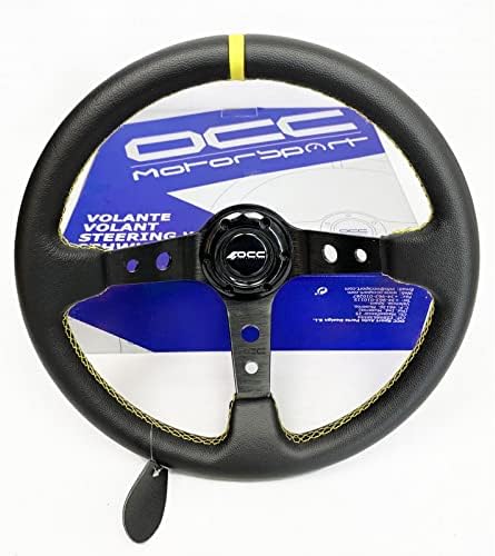 OCC MOTOR SPORT OFFSET LENKRAD AUTO TRACK MODELL LEDERSCHWARZARME - 90 MM FULL DISH WHEEL - 350 MM (