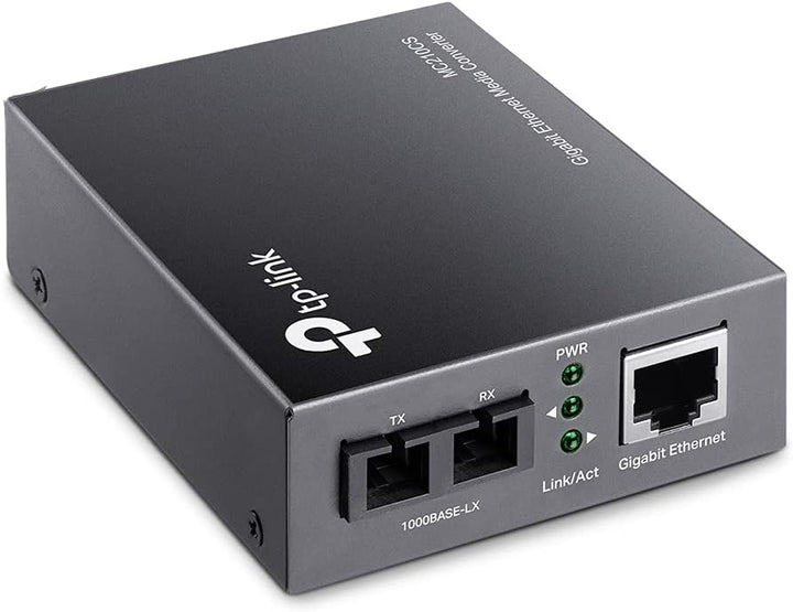 TP-Link Gigabit Single-Mode Media Converter, Complies with IEEE 802.3ab and IEEE 802.3z Extends Fibe