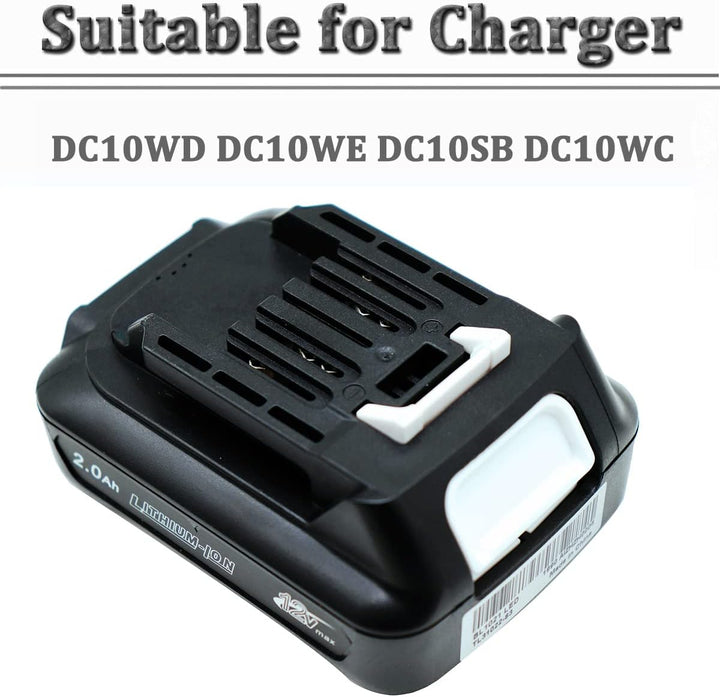 GOLEMON® 2 Stück 2000mAh BL1021B Akku mit Ladegerät DC10WD Für 10.8V ~ 12V 2Ah Elektrowerkzeuge Akku