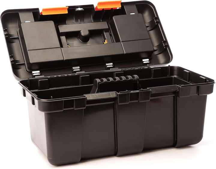BigDean Werkzeugkoffer leer - 51x25x23cm - aus schlagfestem Kunststoff - Werkzeugkiste mit Innenabla
