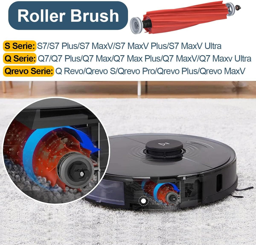 DrRobor 2 Stück Hauptbürste Zubehör für Roborock S7 / S7 Plus / S7+ / S7 MaxV / S7 Maxv Ultra / S7 P