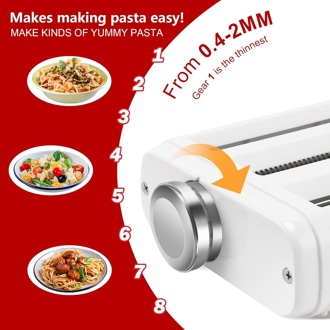 3-in-1-Nudelmaschinen-Aufsatz für alle KitchenAid-Küchenmaschinen,kitchenaid zubehör inkl. Nudelblat